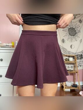 GAP Plum Circle Skater Mini Skirt